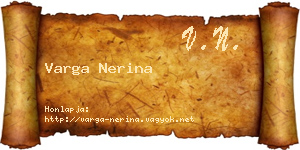 Varga Nerina névjegykártya